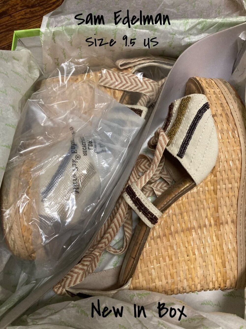 Sam Edelman Women's Wedge Sandals, Heels, Size 9.5 US -New In Box - Picture 1 of 8